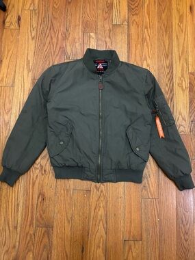 Aspire Men's Olive Green Bomber Jacket